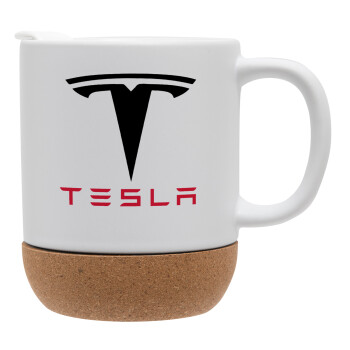 Tesla motors, Ceramic coffee mug Cork (MAT), 330ml (1pcs)