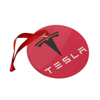 Tesla motors, Christmas ornament glass 9cm