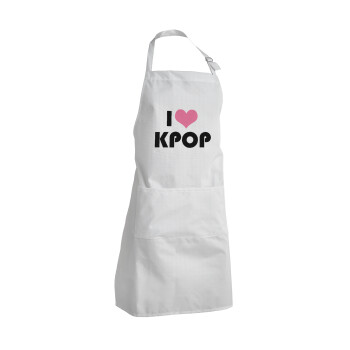 I Love KPOP, Adult Chef Apron (with sliders and 2 pockets)