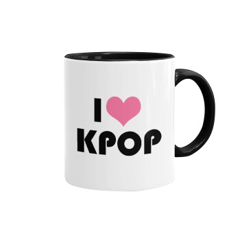 I Love KPOP, Mug colored black, ceramic, 330ml