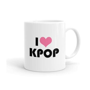 I Love KPOP, Ceramic coffee mug, 330ml (1pcs)