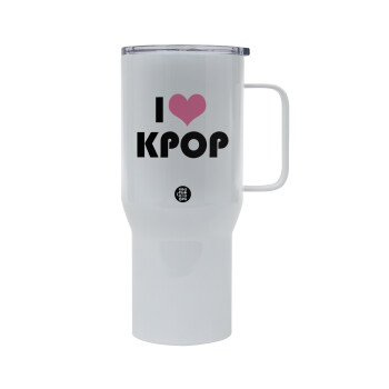 I Love KPOP, Tumbler με καπάκι, διπλού τοιχώματος (θερμό) 750L