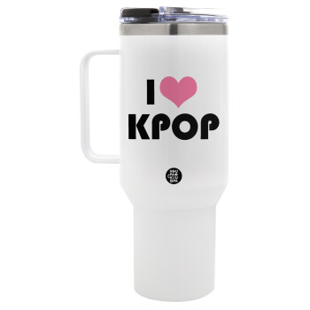 I Love KPOP, Mega Stainless steel Tumbler with lid, double wall 1,2L