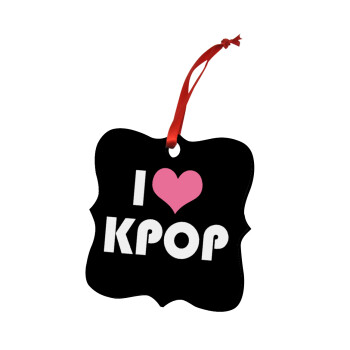 I Love KPOP, Christmas ornament polygon wooden 7.5cm