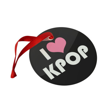 I Love KPOP, Christmas ornament glass 9cm