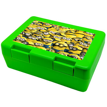 All the minions, Children's cookie container GREEN 185x128x65mm (BPA free plastic)