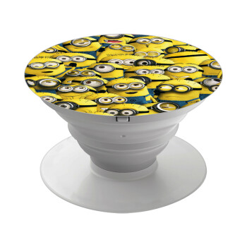 All the minions, Phone Holders Stand  White Hand-held Mobile Phone Holder