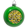 Green Christmas tree ornament bauble 8cm