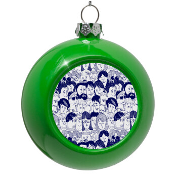 Άνθρωποι, Green Christmas tree ornament bauble 8cm