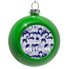 Green Christmas tree ornament bauble 8cm