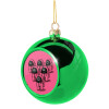 Green Christmas tree ornament ball 8cm