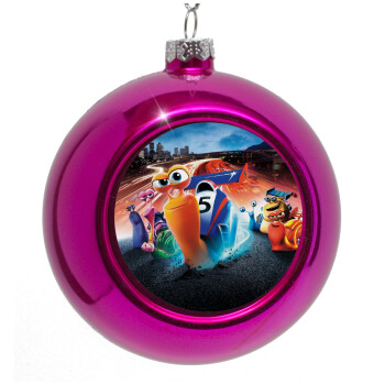 Turbo, Purple Christmas tree ornament bauble 8cm