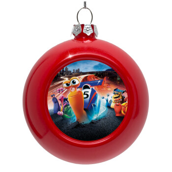 Turbo, Red Christmas tree ornament bauble 8cm