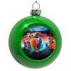 Green Christmas tree ornament bauble 8cm