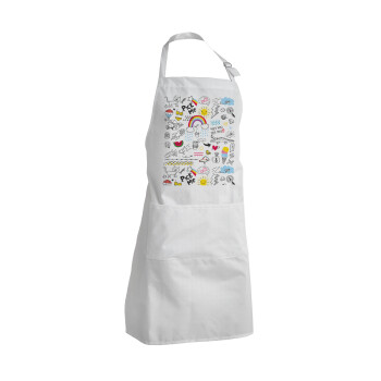 Doodle kids, Adult Chef Apron (with sliders and 2 pockets)