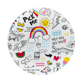 Doodle kids, Mousepad Στρογγυλό 20cm