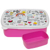 ΡΟΖ παιδικό δοχείο φαγητού (lunchbox) πλαστικό (BPA-FREE) Lunch Βox M18 x Π13 x Υ6cm