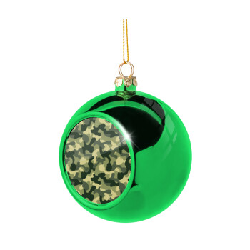 Army, Green Christmas tree ornament ball 8cm