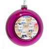 Purple Christmas tree ornament bauble 8cm