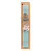 Easter Set, wooden keychain & aromatic flat Easter candle (30cm) (TURQUOISE)