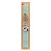 Easter Set, wooden keychain & aromatic flat Easter candle (30cm) (TURQUOISE)