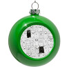 Green Christmas tree ornament bauble 8cm