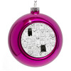 Purple Christmas tree ornament bauble 8cm