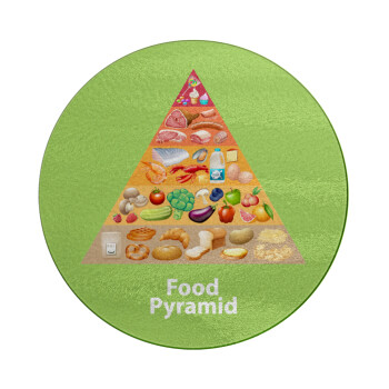 Διατροφική πυραμίδα, Επιφάνεια κοπής γυάλινη στρογγυλή (30cm)