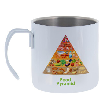Food pyramid chart, Mug Stainless steel double wall 400ml
