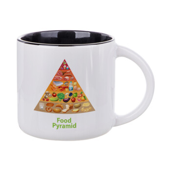 Food pyramid chart, Κούπα κεραμική 400ml Λευκή/Μαύρη