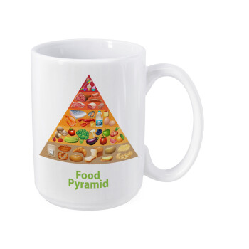 Διατροφική πυραμίδα, Κούπα Mega, κεραμική, 450ml