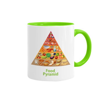 Διατροφική πυραμίδα, Κούπα χρωματιστή βεραμάν, κεραμική, 330ml