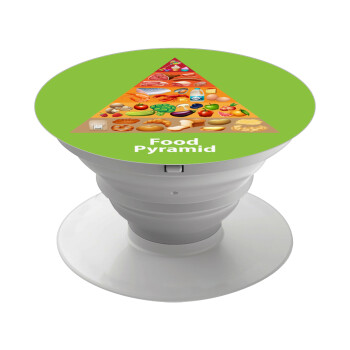 Food pyramid chart, Phone Holders Stand  White Hand-held Mobile Phone Holder