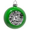 Green Christmas tree ornament bauble 8cm