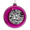 Purple Christmas tree ornament bauble 8cm