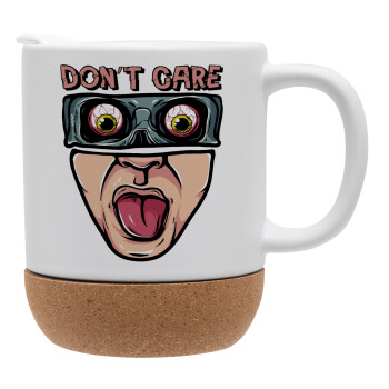 Don't Care, Ceramic coffee mug Cork (MAT), 330ml (1pcs)