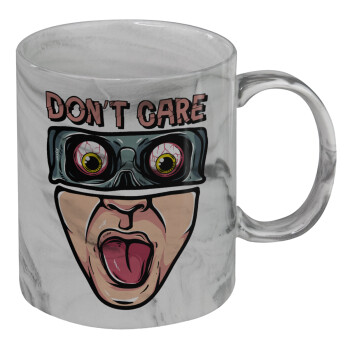 Don't Care, Mug ceramic marble style, 330ml