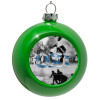 Green Christmas tree ornament bauble 8cm