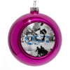 Purple Christmas tree ornament bauble 8cm