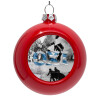 Red Christmas tree ornament bauble 8cm