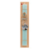 Easter Set, wooden keychain & aromatic flat Easter candle (30cm) (TURQUOISE)