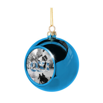 28η οκτωβρίου 1940 ΟΧΙ, Χριστουγεννιάτικη μπάλα δένδρου Μπλε 8cm
