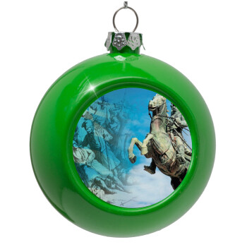 25η Μαρτίου 1821, Green Christmas tree ornament bauble 8cm