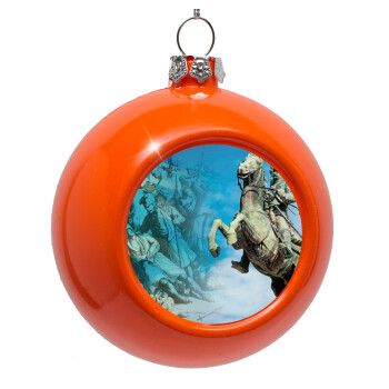 25η Μαρτίου 1821, Orange Christmas tree ornament bauble 8cm