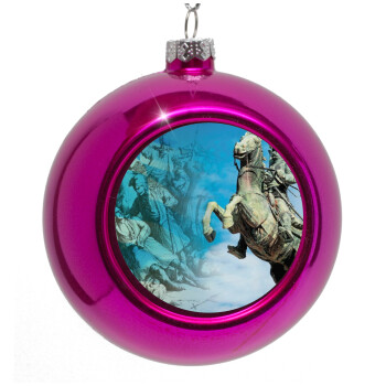 25η Μαρτίου 1821, Purple Christmas tree ornament bauble 8cm