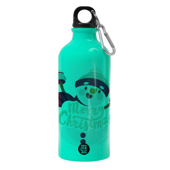 Merry Christmas snowman, Water bottle 600ml