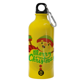 Merry Christmas snowman, Water bottle 600ml