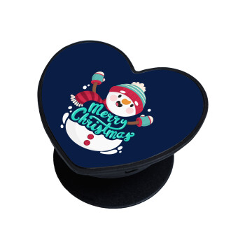 Merry Christmas snowman, Phone Holders Stand  καρδιά Μαύρο Βάση Στήριξης Κινητού στο Χέρι
