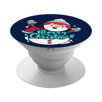 Merry Christmas snowman, Phone Holders Stand  White Hand-held Mobile Phone Holder