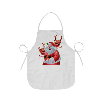 Santa Claus & Deers, Chef Apron Short Full Length Adult (63x75cm)